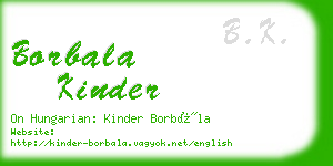 borbala kinder business card